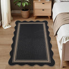 Scalloped Easy Jute 3x5 Outdoor Rug Washable Non Slip Rug - Image 9
