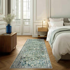 Green Washable Bathroom Hallway Runner Rug - Image 8
