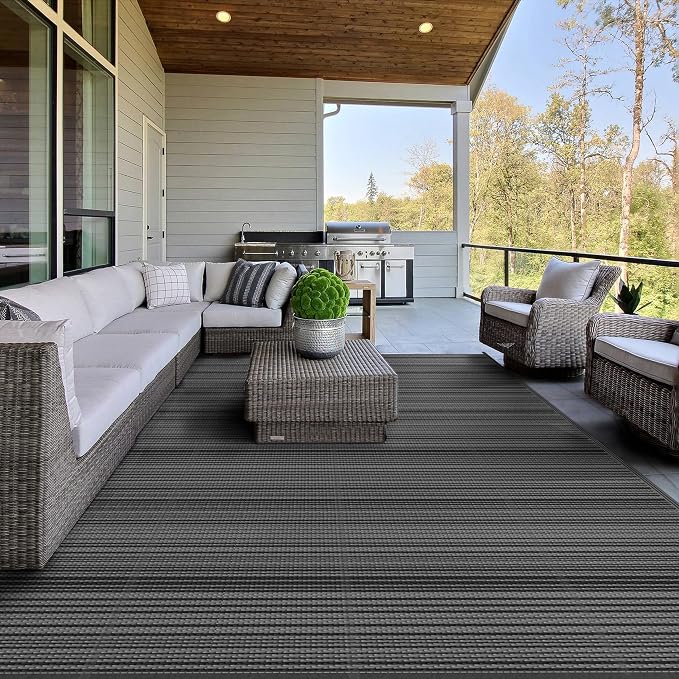GENIMO Outdoor Rug for Patio Clearance, Lightweight Waterproof RV Camping Mat - Image 2