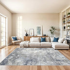 6x9 Washable Living Room Rug – Modern Neutral Abstract Large Indoor Area Rug by BYYVOORugsforYourHome