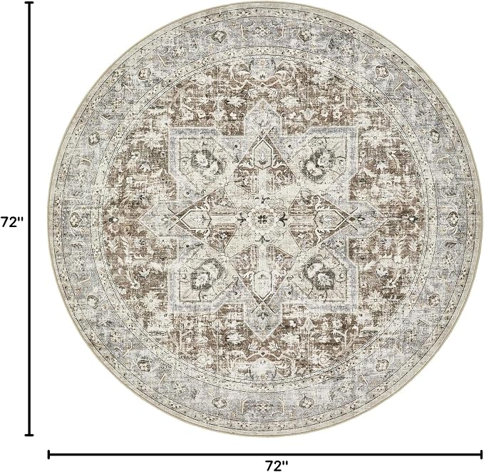 Tortania 6' Round Area Rug Living Room Rugs - Image 2