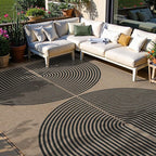 Lahome Modern Rainbow Easy Jute 6x9 Rug, Large Living Room Carpet Washable by Lahome