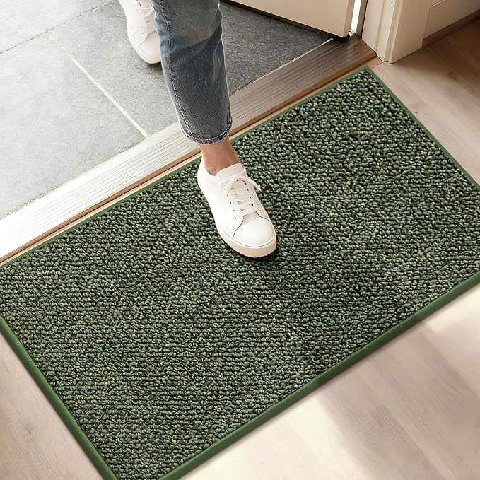 BEQHAUSE Dirt Trapper Door Mat 17" x 30", Non-Slip Doormats Washable Entryway by BEQHAUSE