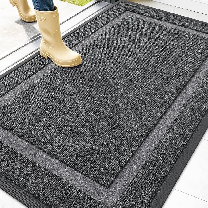 OLANLY Front Door Mat Indoor Outdoor Entrance, Waterproof All-Season, by OLANLY