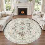 Tortania 5' Round Area Rug Living Room Rugs - Image 6