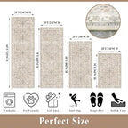4-Piece Kitchen Rug Set with Runner – Washable Non-Slip Floor Mats - Image 2