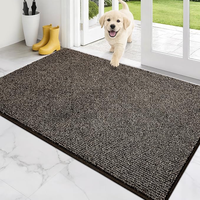 PURRUGS Dirt Trapping Door Mat 34" x 59", Non-Slip Machine Washable Entry Rug by PURRUGS