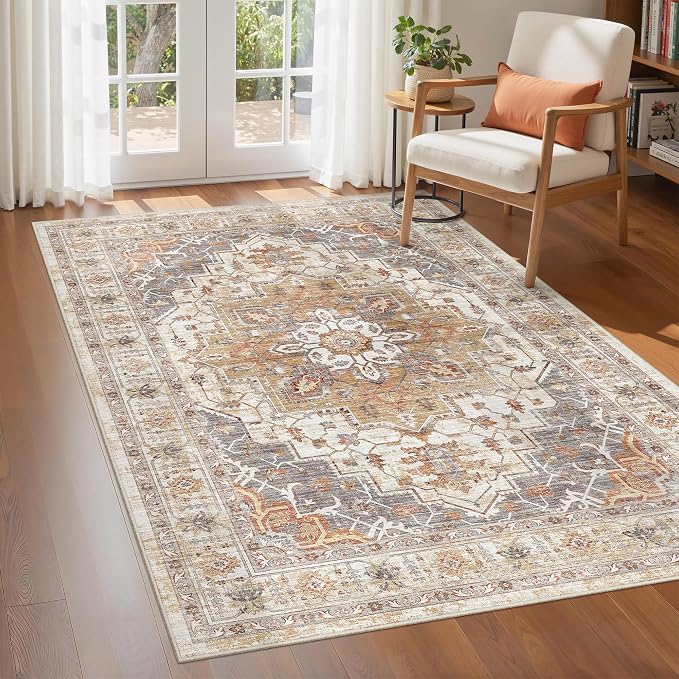 befbee 4x6 Rugs for Living Room Bedroom, Non-Slip Washable Rug, Stain Resistant by Befbee