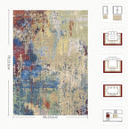 5x7 Area Rugs - Modern Abstract Washable Rug, Ultra Soft Non Slip Low Pile - Image 2