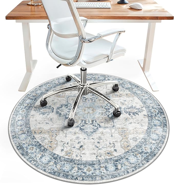 Office Chair Mat for Hardwood Tile Floor, Under Desk Carpet Protector for by BESBLEE