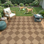 Lahome Checkered Easy Jute Indoor Outdoor Rug, 5x7 Area Rugs - Image 3