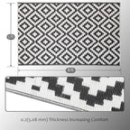 SAND MINE Waterproof Outdoor Rug 5x8 ft, Plastic Reversible Rug, Modern Area Rug - Image 2