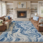DMOYEST 9x12 Area Rug for Living Room:Washable Modern Neutral Abstract Rug - Image 7