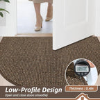 BEQHAUSE Dirt Trapper Door Mat 17" x 30" Half Circle Non-Slip Washable Doormats - Image 5