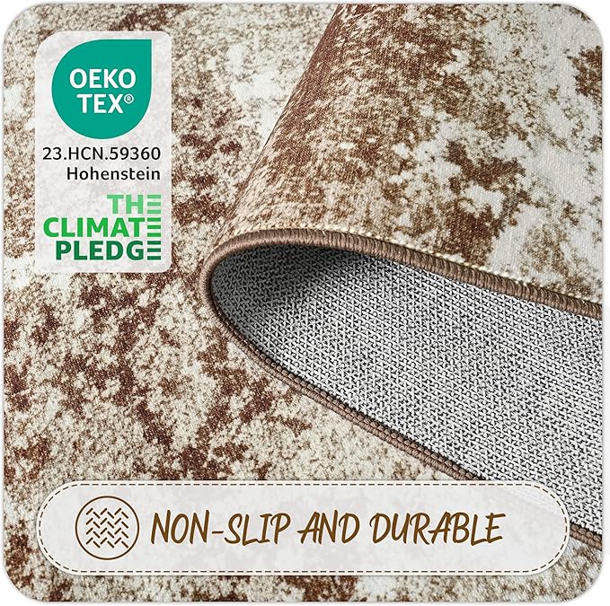 Brown Rug Runners for Hallways Kitchen Non Slip Washable 2x6 Entryway Runner - Image 6
