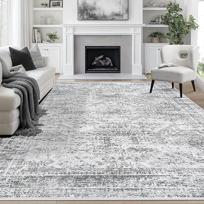 9x12 Area Rugs for Living Room Rug Washable: Abstract Large Rug for Dining Room by Aelenmu