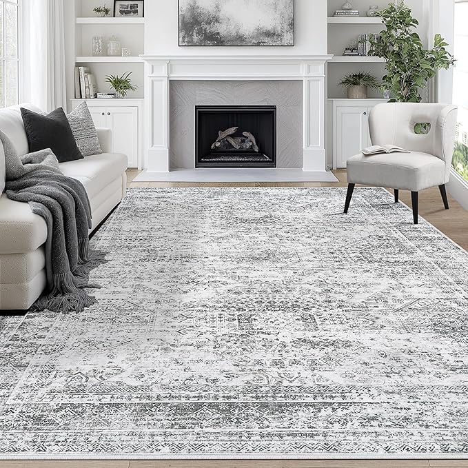 10x14 Area Rugs for Living Room Rug Washable: Abstract Large Rug Indoor Modern - Image 9
