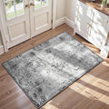 2x5 Grey Rug Runners for Hallways Kitchen Runner Rug Non Slip Washable Black by OmpaaHomeDecor