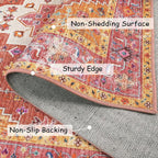 Moynesa Ultra-Thin Washable Vintage Area Rug - Image 3