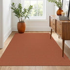 IOHOUZE Washable Area Rug 4x6 Non Slip Rubber Backed Woven Rugs - Image 8