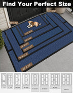 Mibao Front Door Mat Outdoor Entrance, Waterproof Dirt Trapper Doormat - Image 3