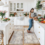 Kitchen Mats for Floor 3 Piece Set, Non-Slip Washable Kitchen Mats for Hardwood - Image 3