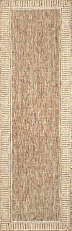 nuLOOM 2x8 Outdoor/Indoor Asha Area Rug, Light Brown, Casual Design - Image 2