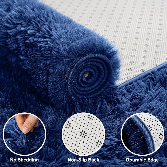 Shag Area Rugs for Bedroom Living Room, 4X6 Ultra Soft Fluffy Area Rugs for Dorm - Image 4