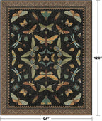 Hazo Haus Black Washable Insect Area Rugs 8x10 - Image 2