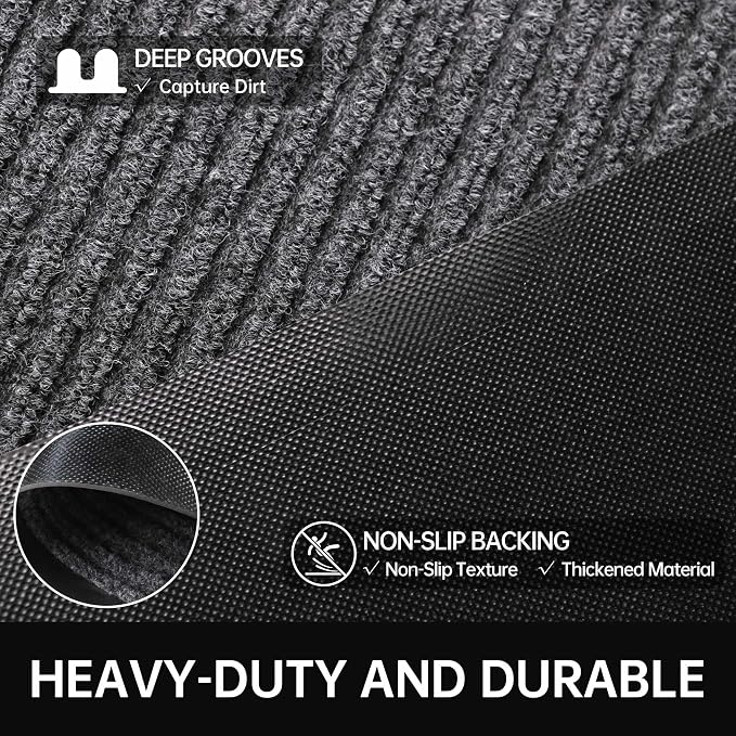Front Door Mat, Commercial Floor Entrance, Low Profile, Durable Rubber Backing - Image 4