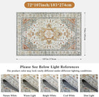 Moynesa Ultra-Thin Vintage Area Rug 6x9, Large Living Room Rugs - Image 2