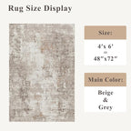 4x6 Washable Entryway Rug – Non-Slip Low-Pile Small Area Rug - Image 2