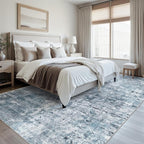 Soalmost 7x10 Area Rug for Living Room Washable Abstract Vintage Soft Thin - Image 3
