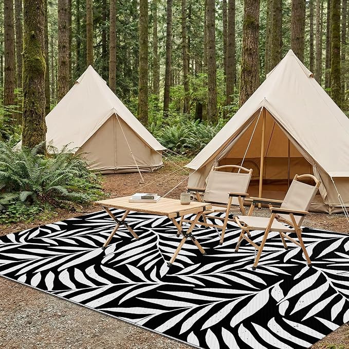 Smiry Outdoor Rug 5x8 ft, Waterproof Reversible Plastic Straw Rugs, Outdoor - Image 7