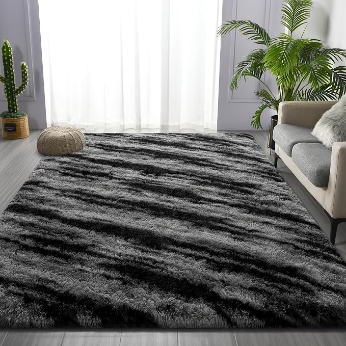 Deerhoo Large Shag Area Rugs 8 x 10, Tie-Dyed Plush Fuzzy Rugs - Image 7