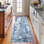 Rugcomf Runner Rug 2'6''x8' Hallway Washable Boho Soft Area Rug Abstract by Rugcomf