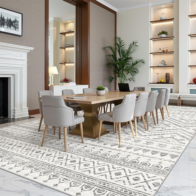 Miukiki 10x14 Area Rugs for Living Room Moroccan Washable Rugs Non Slip Indoor - Image 8