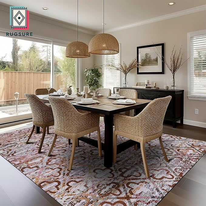 RUGSURE Washable Area Rugs, Pet & Child Friendly, Vibrant Colors Rugs - Image 4