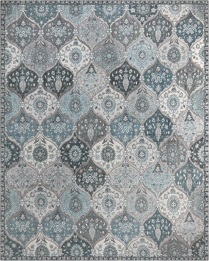 Lahome Moroccan Trellis Washable Rugs 9x12, Soft 9x12 Area Rug - Image 8