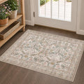 Moss Green Washable Entry Rugs 2x3, Indoor Door mat, Throw Small Rug by Evyhood