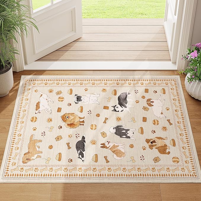 DUKINO 2x3 Entryway Rug, Washable Small Door Mat Indoor Entance Lightweight - Image 2