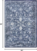 KILOCOCO Small Area Rug 2x3 Entryway Rugs Printed Vintage Floral Machine - Image 2