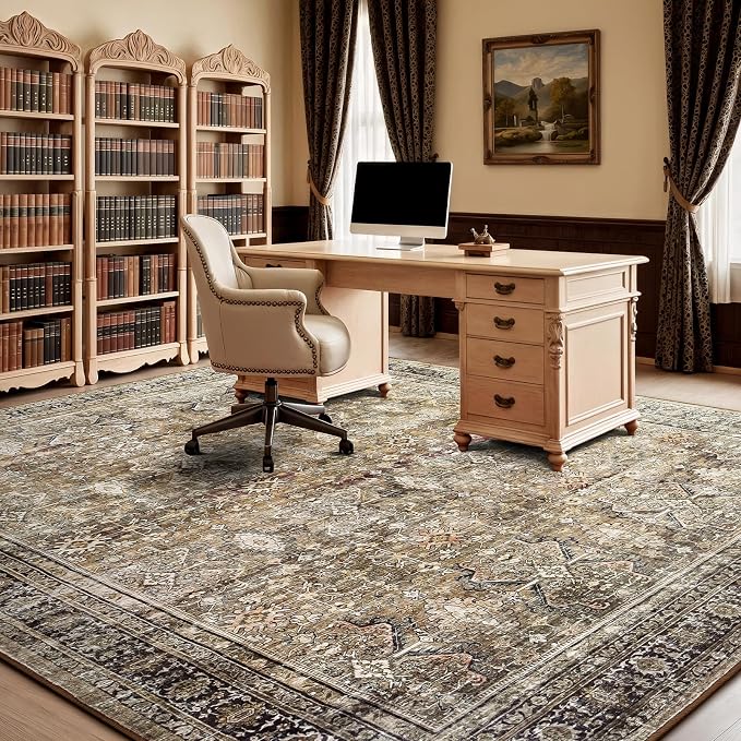 Lofus 9x12 Area Rug for Living Room, Soft Neutral Carpets for Bedroom Dining - Image 3