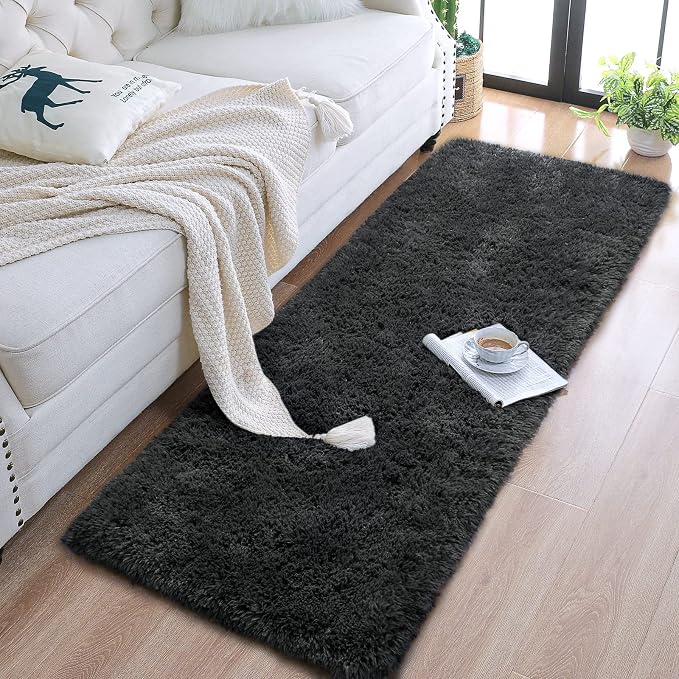 Chicrug Soft Runner Rugs for Bedroom Living Room Plush Fluffy Rug 2x6 Feet - Image 5
