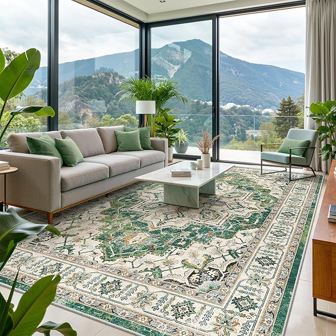 zesthome 8x10 Area Rugs, Stain Resistant Washable Rug, Ultra-Thin Rugs by Zesthome