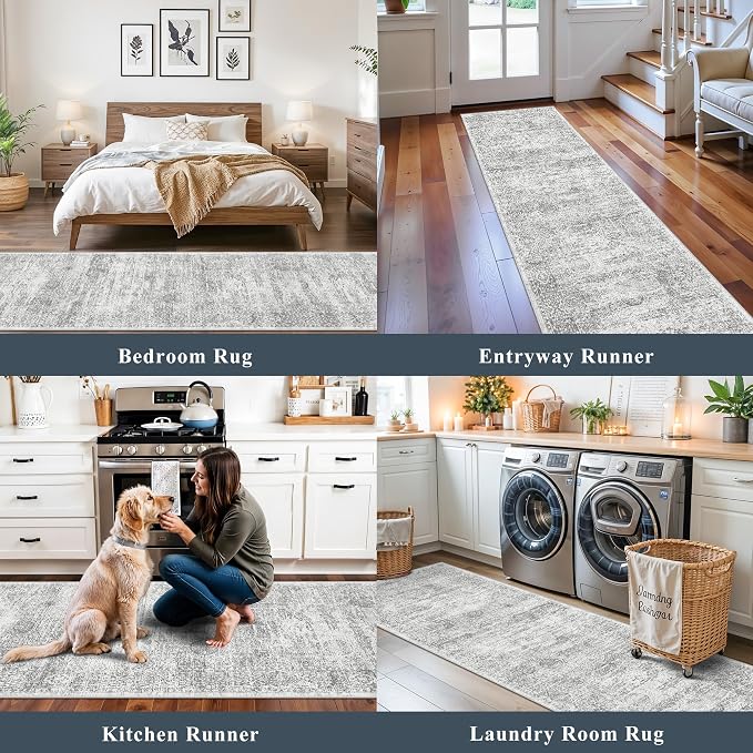 Runner Rug 2x8 Washable Hallway: Non Slip Kitchen Runners - Image 4