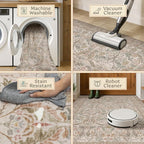 Moss Green Washable Entry Rugs 2x3, Indoor Door mat, Throw Small Rug - Image 4