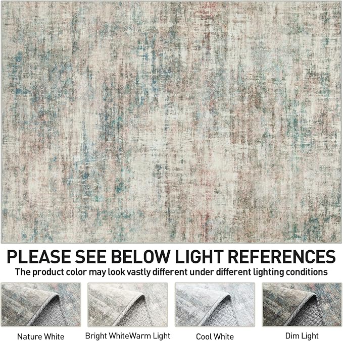 6x9 Area Rugs Washable Rug: Large Modern Abstract Living Room Rug Soft - Image 7