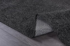 CAMILSON Easy Jute Rug 4x6, Indoor Outdoor Dark Gray Black Farmhouse Area Rugs - Image 3