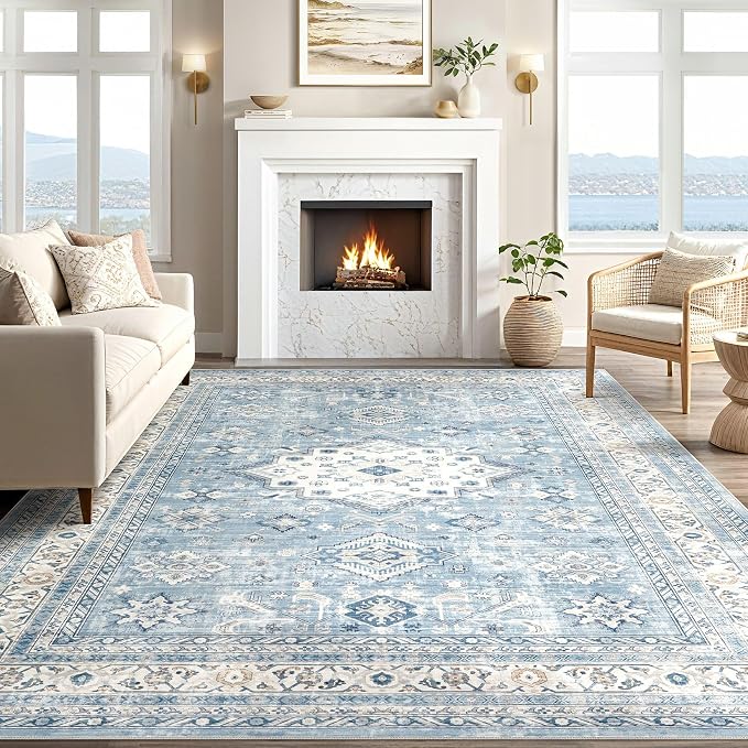 Vintage Living Room Area Rug 5x7 - Image 6
